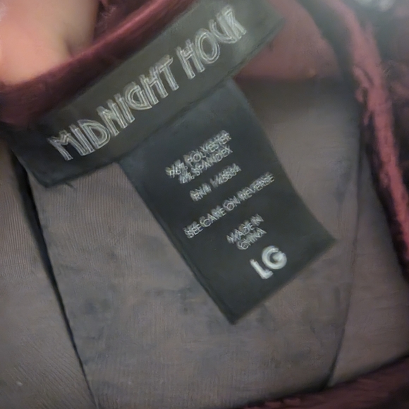 Midnight Hour Elegant Burgundy Embossed Velvet Dress - Picture 6 of 6